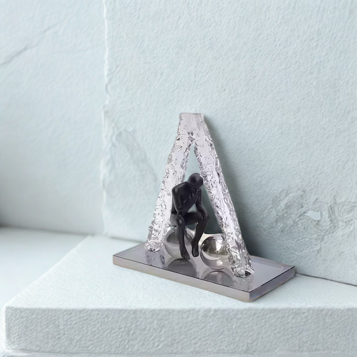 The Thinker’s Frame – Abstract Metal Sculpture